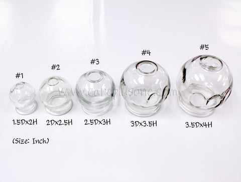 Glass Cupping Jar Flat Top