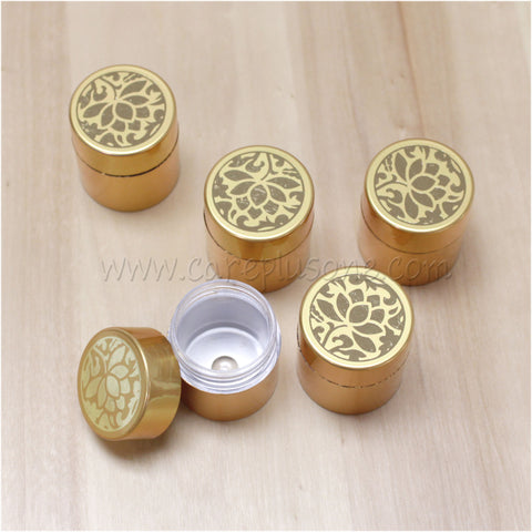 #B-01F Gold Round Case Lotus 100pcs(청병 올금 연꽃 대 무광)